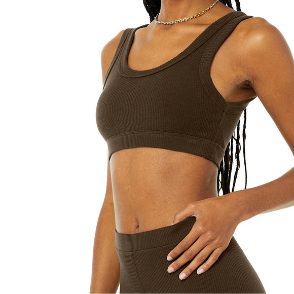 ALO Yoga Other - ALO YOGA Wellness Ribbed Bra in Brown